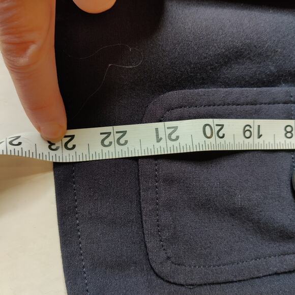 Banana Republic Navy Blue Knit Button Front Jacket Size 10 - Picture 8 of 11